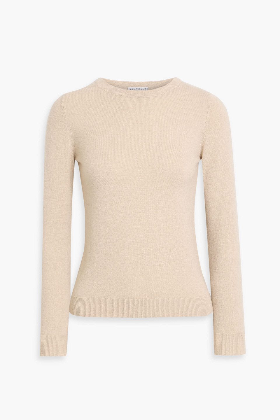 Brunello Cucinelli Bead-embellished Cashmere Sweater In Neutral