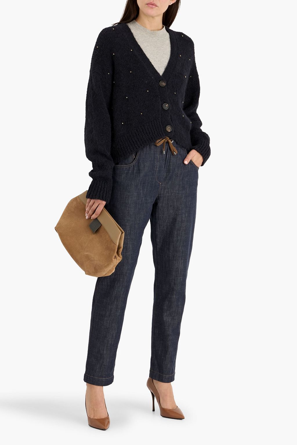 BRUNELLO CUCINELLI High-rise tapered jeans