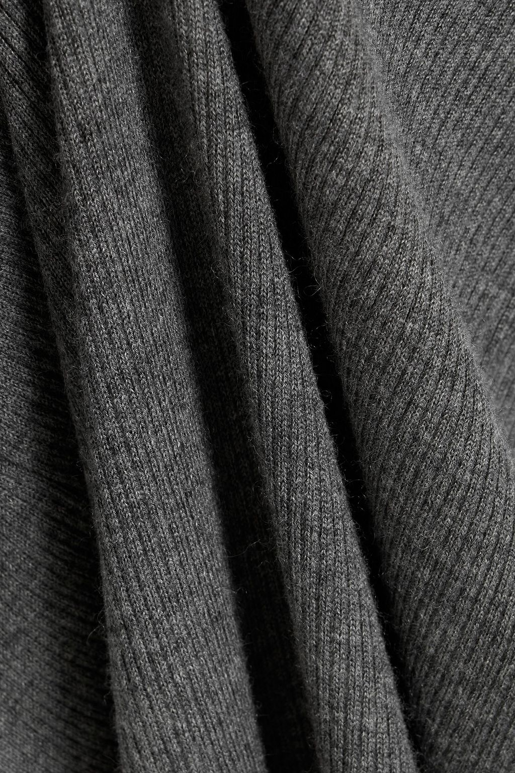 BRUNELLO CUCINELLI Bead-embellished ribbed wool and cashmere-blend midi dress