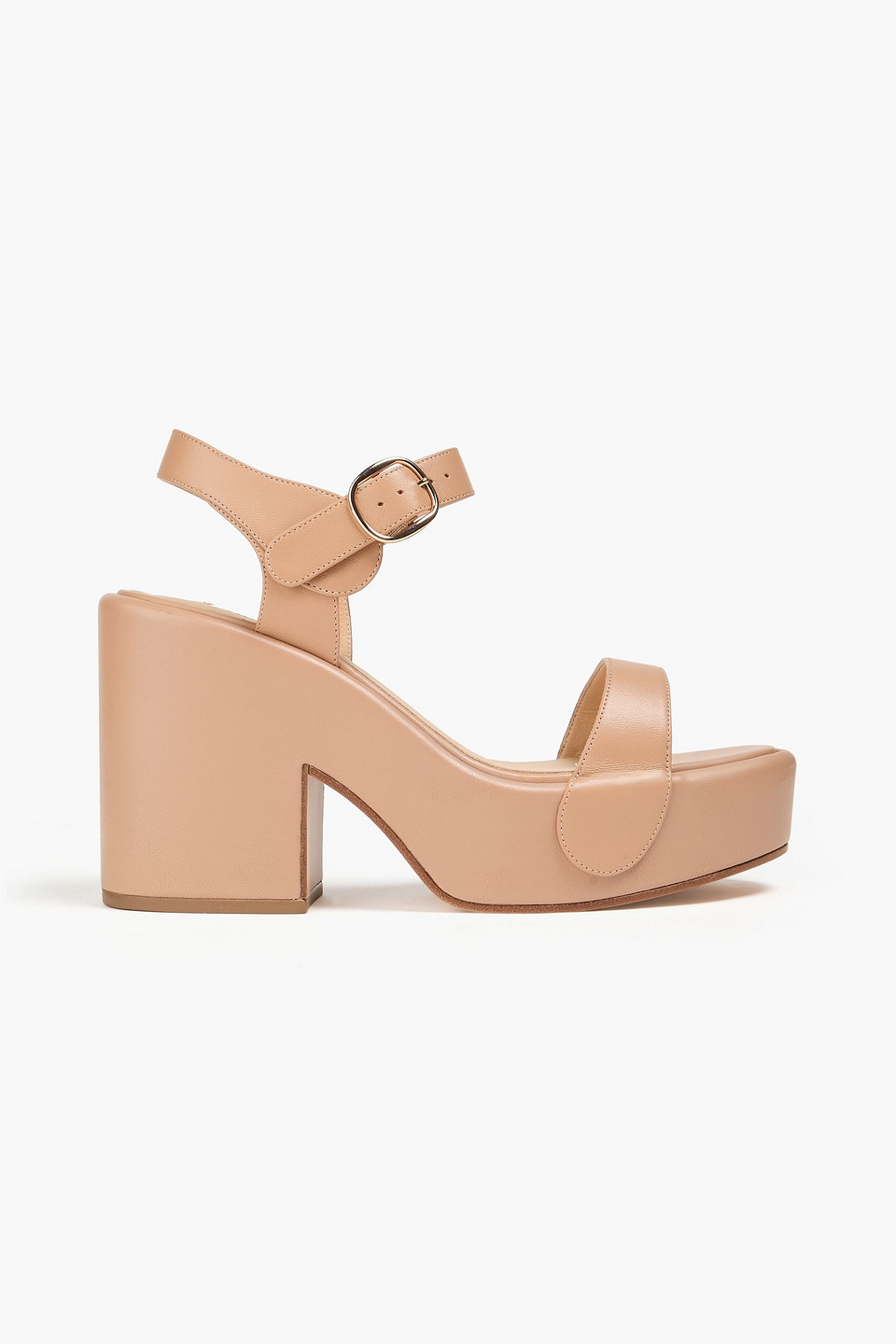 gabriela hearst - iris leather platform sandals - neutral - eu 36.5