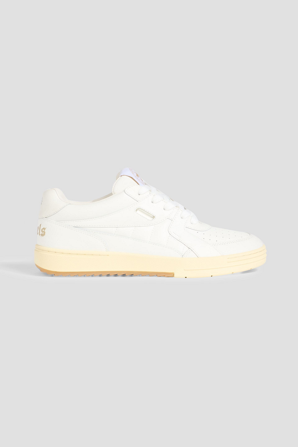 palm angels - university quilted leather sneakers - white - eu 40