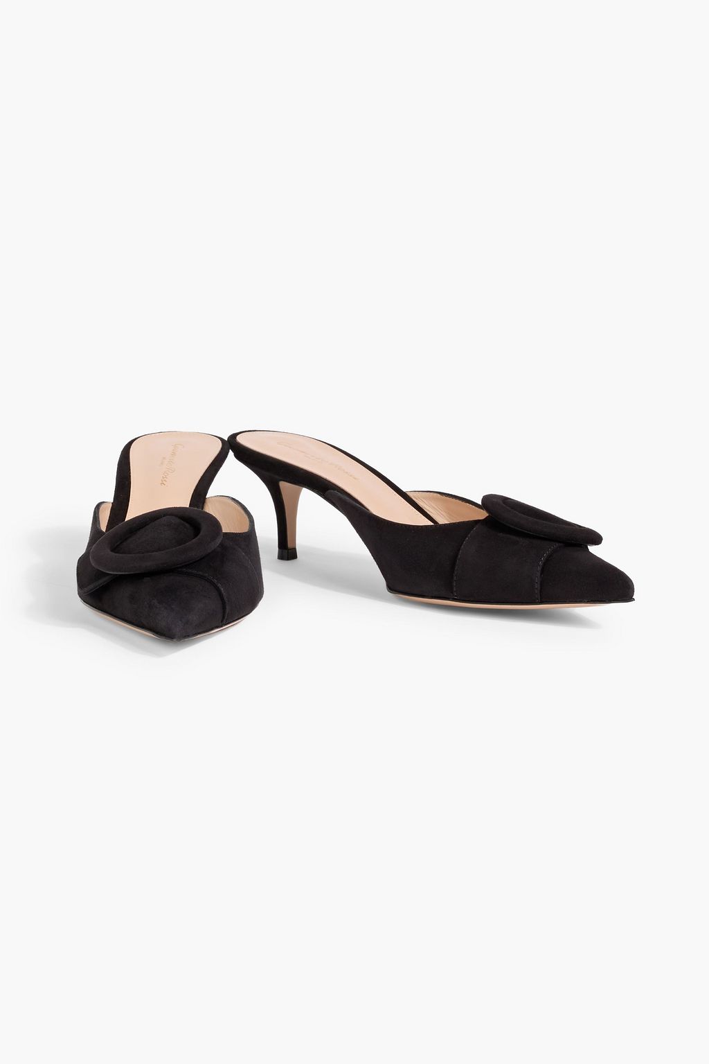 GIANVITO ROSSI Portofino 55 buckled suede mules