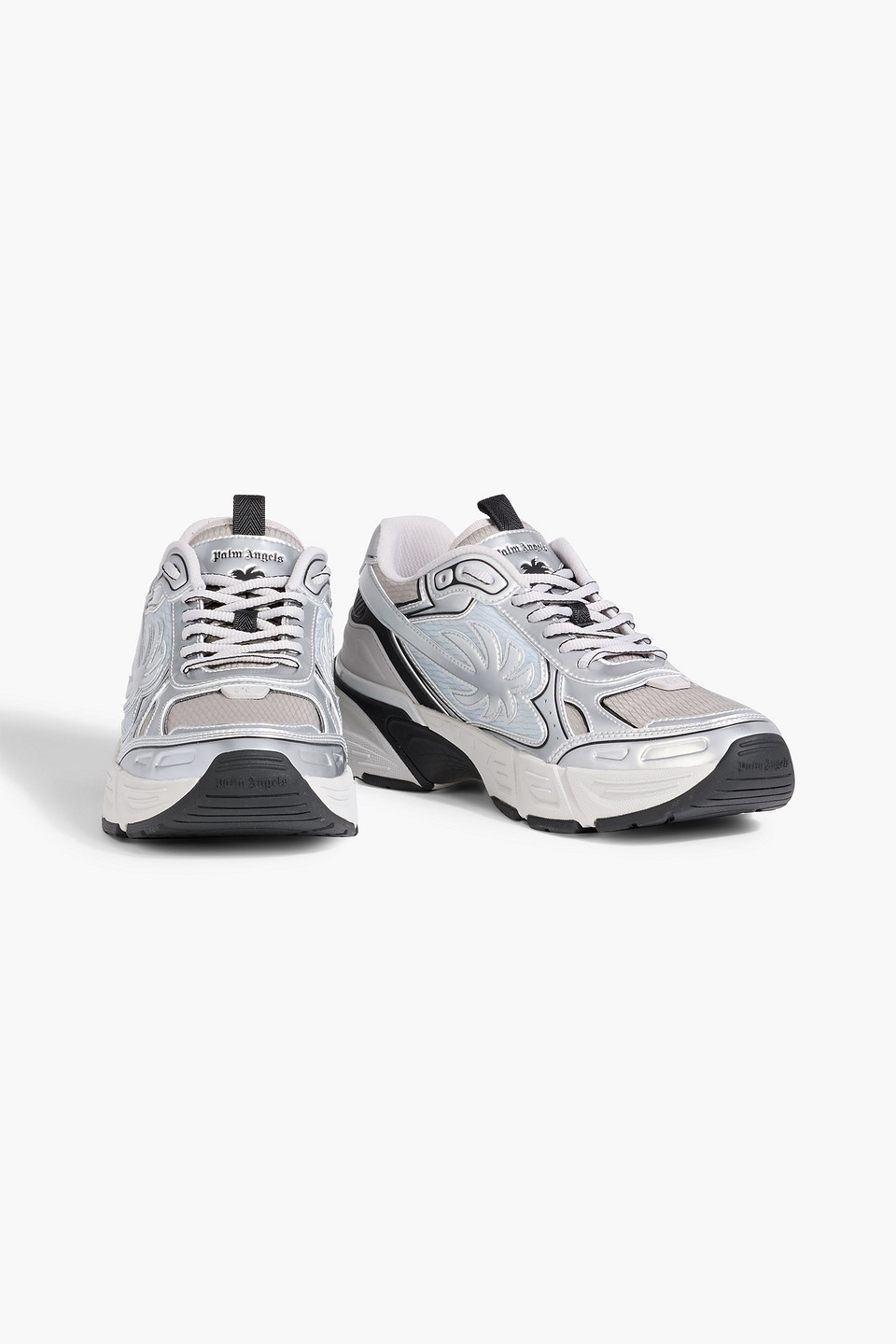  Palm Angels - Sneakers Aus Metallic-leder Und Mesh - Metallic - Eu 37 