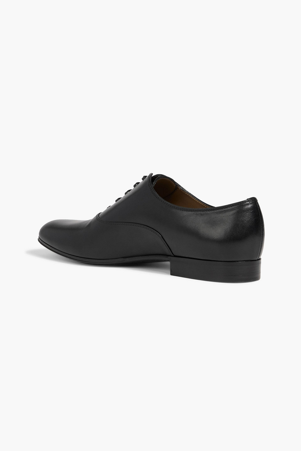 Gianvito Rossi Vittorio Leather Derby Shoes In Black
