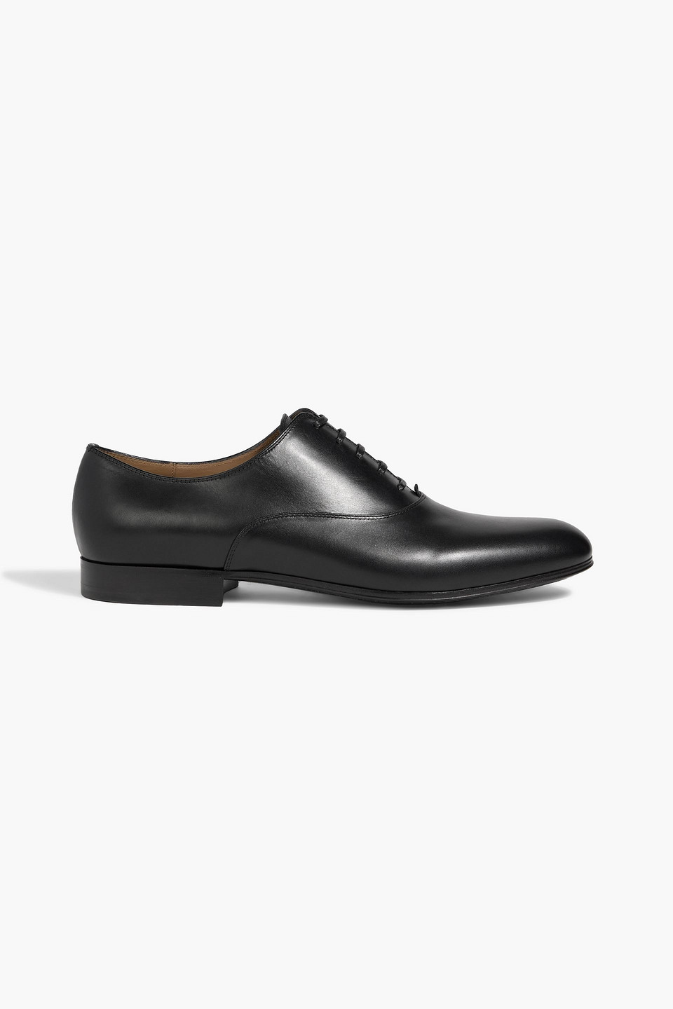 Gianvito Rossi Vittorio Leather Derby Shoes In Black