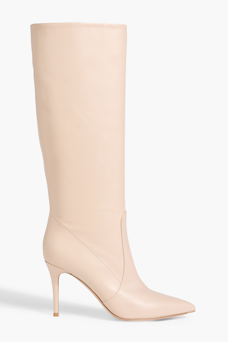 Gianvito Rossi Hansen Leather Knee Boots In Sand