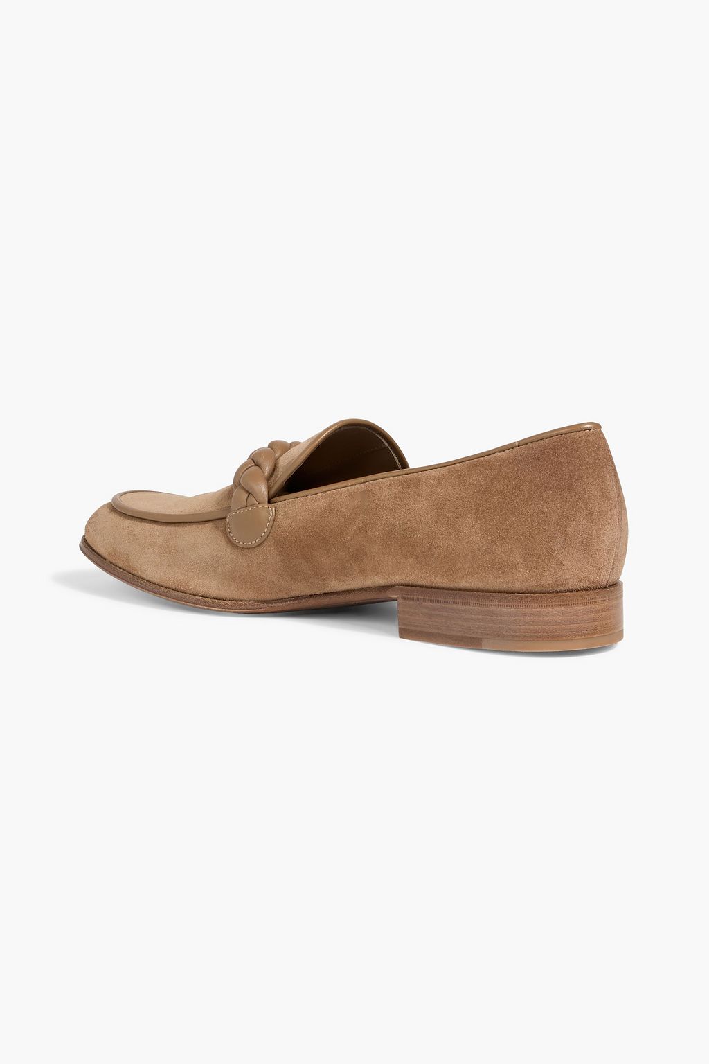 GIANVITO ROSSI Belem leather-trimmed suede loafers