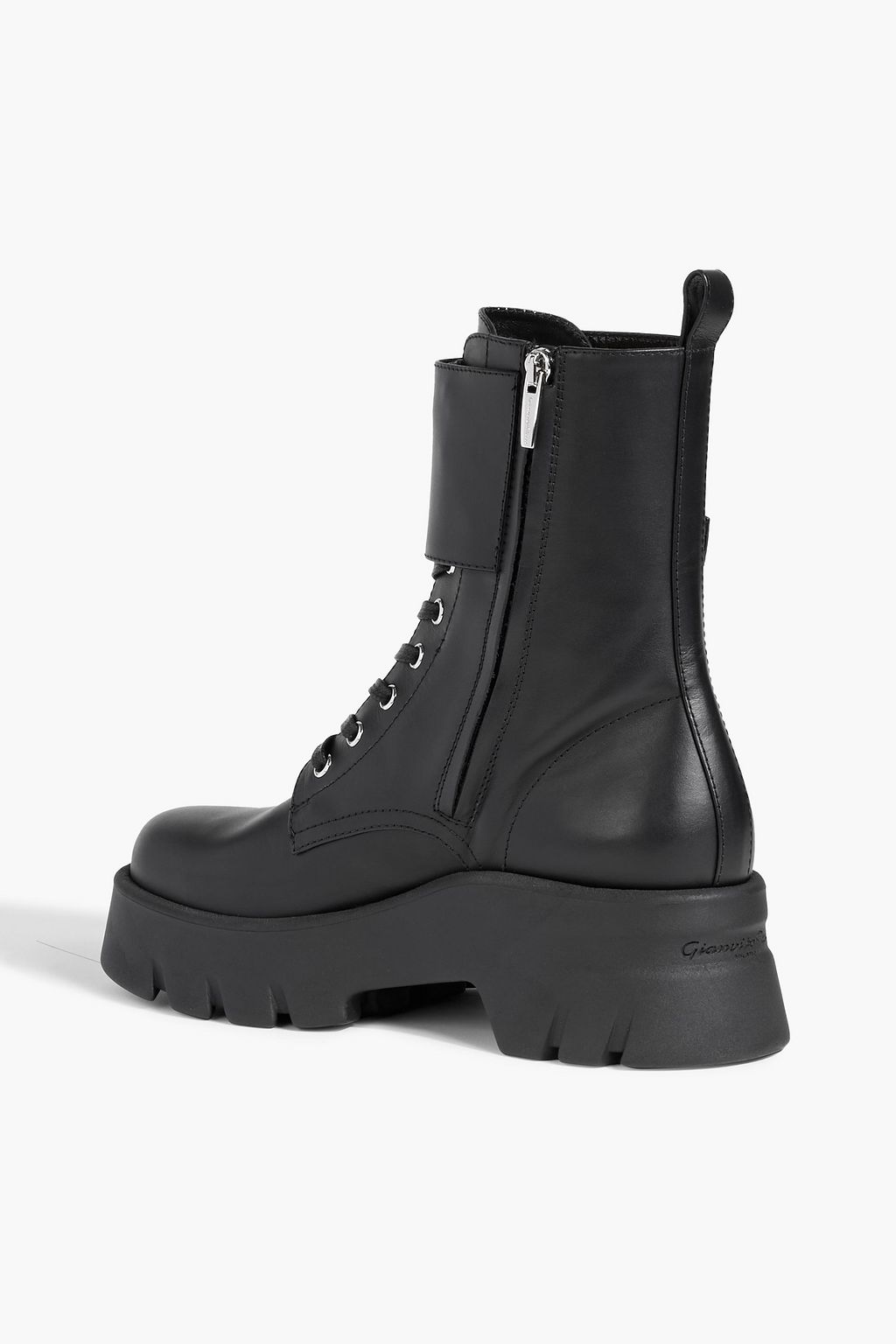 GIANVITO ROSSI Marloe leather platform combat boots