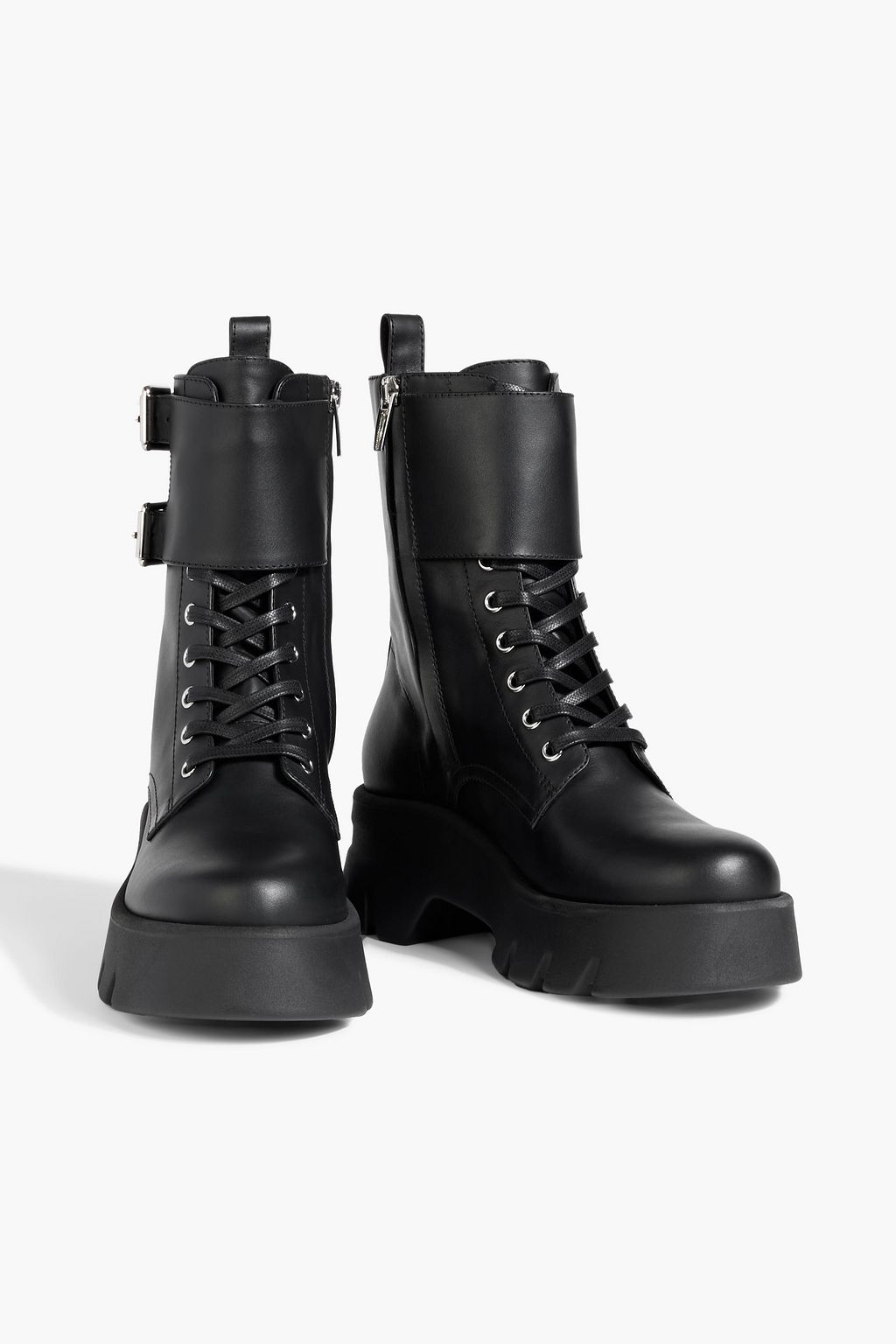 GIANVITO ROSSI Marloe leather platform combat boots