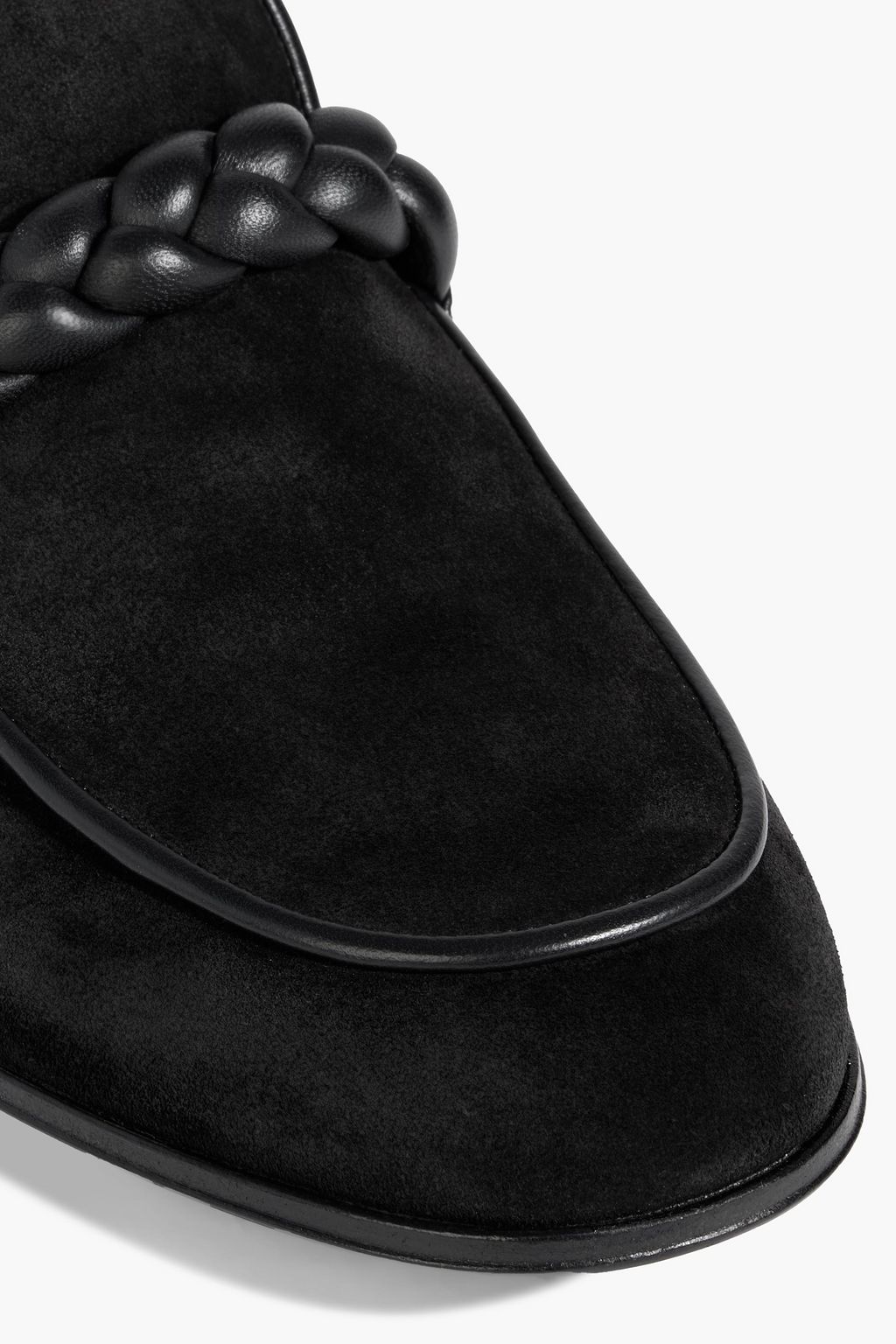 GIANVITO ROSSI Belem leather-trimmed suede loafers