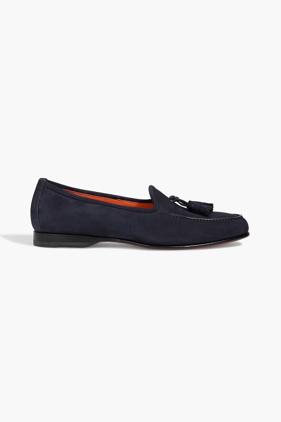santoni - andrea tasseled suede loafers - blue - uk 7