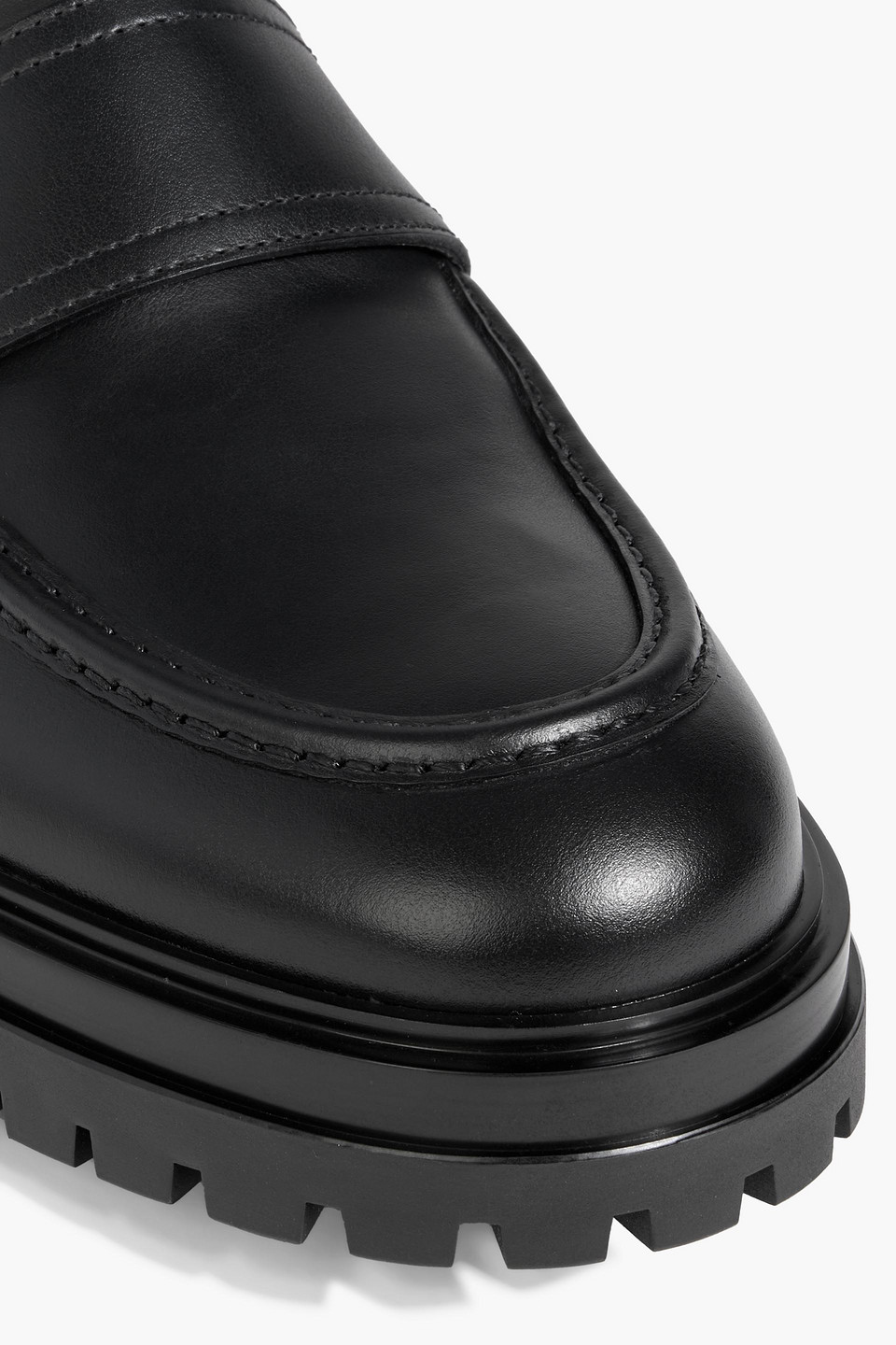 Gianvito Rossi Paul Leather Loafers In Black