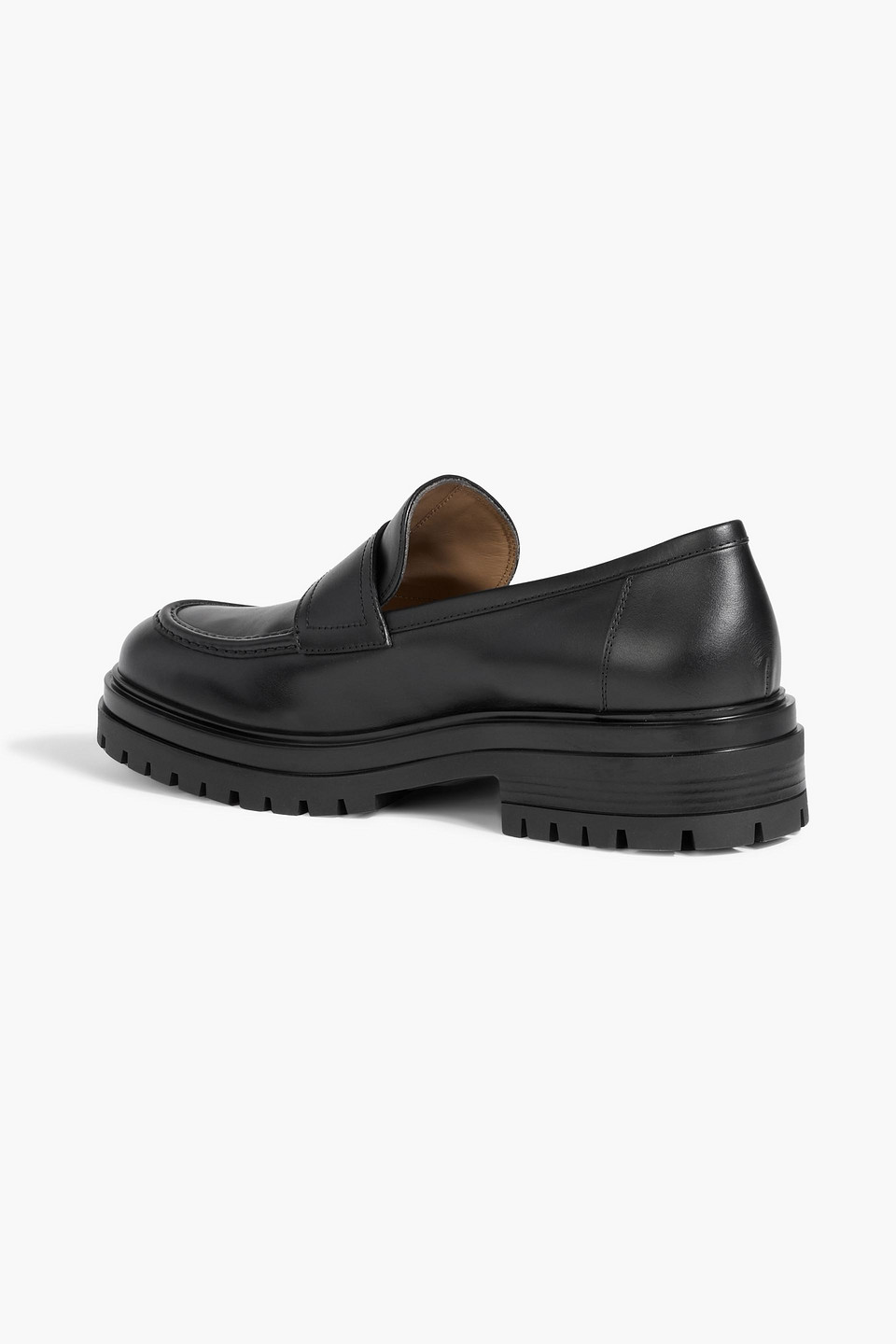 Gianvito Rossi Paul Leather Loafers In Black