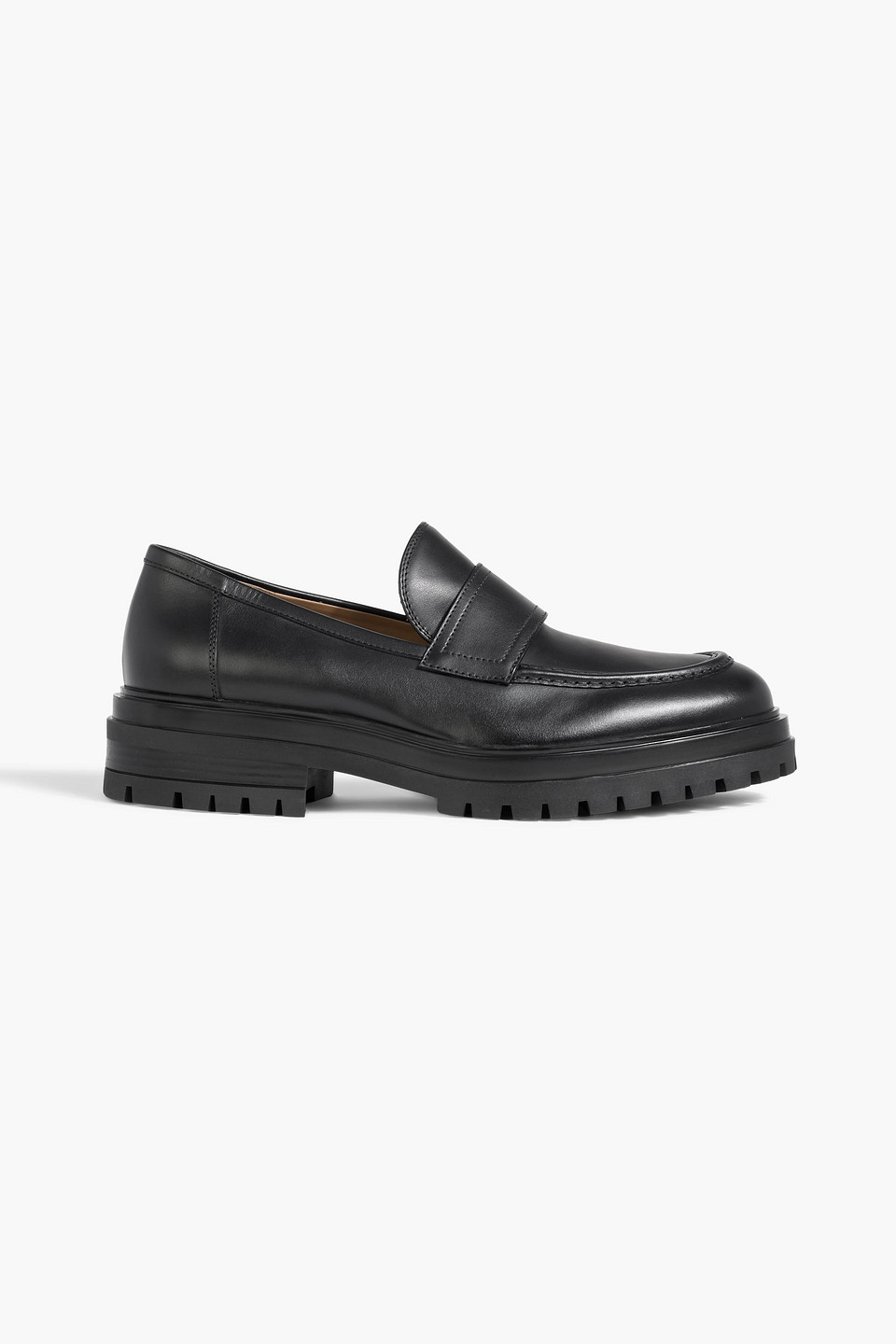 Gianvito Rossi Paul Leather Loafers In Black