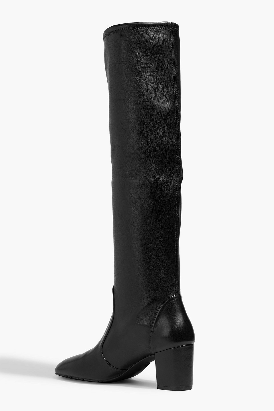 Stuart Weitzman Yuliana 60 Leather Knee Boots In Black