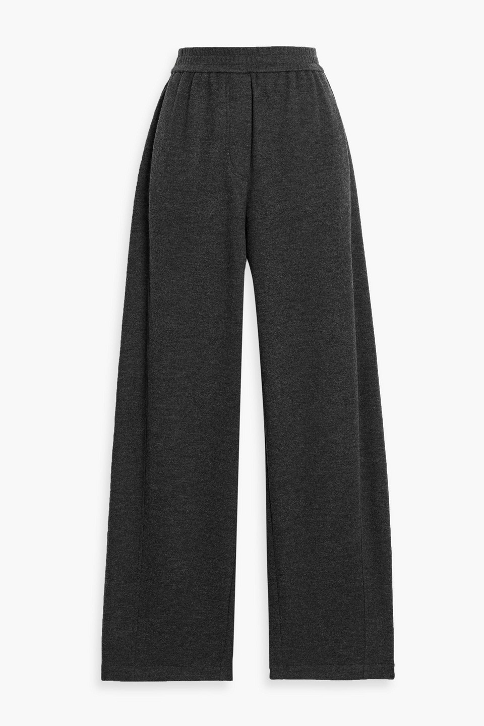 Brunello Cucinelli Brushed Cashmere-blend Track Pants In Gray