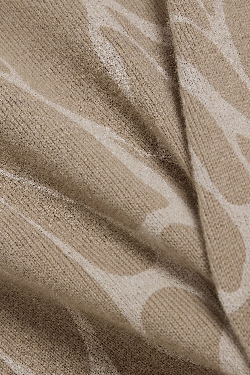 BRUNELLO CUCINELLI Printed wool, cashmere and silk-blend sweater