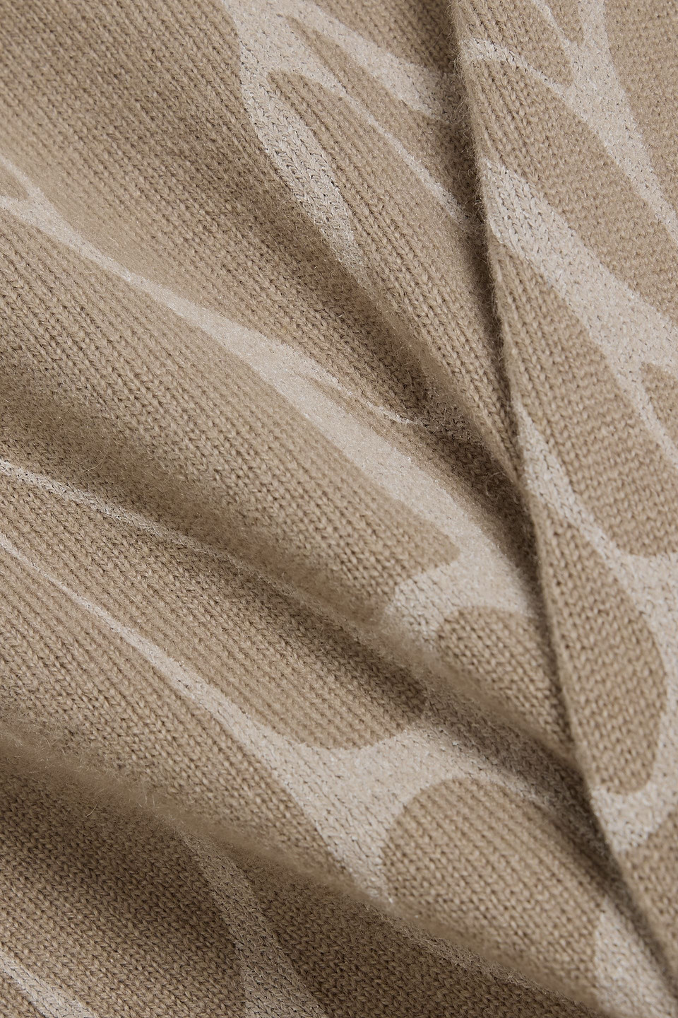 Brunello Cucinelli Printed Wool, Cashmere And Silk-blend Sweater In Brown