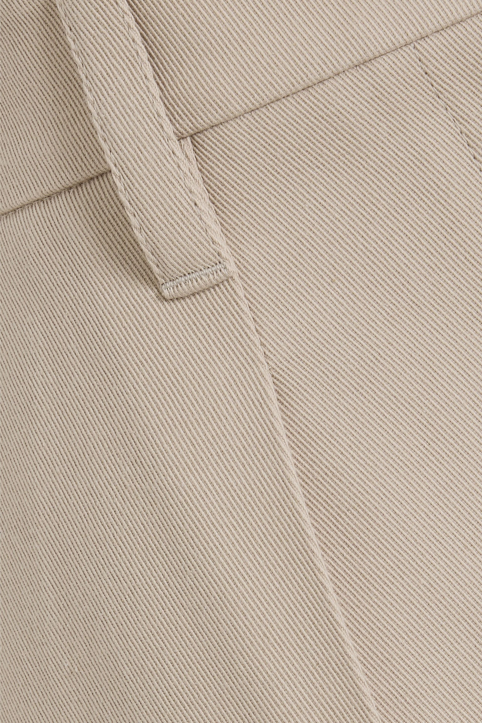Brunello Cucinelli Bead-embellished Cotton And Wool-blend Gabardine Tapered Pants In Nude