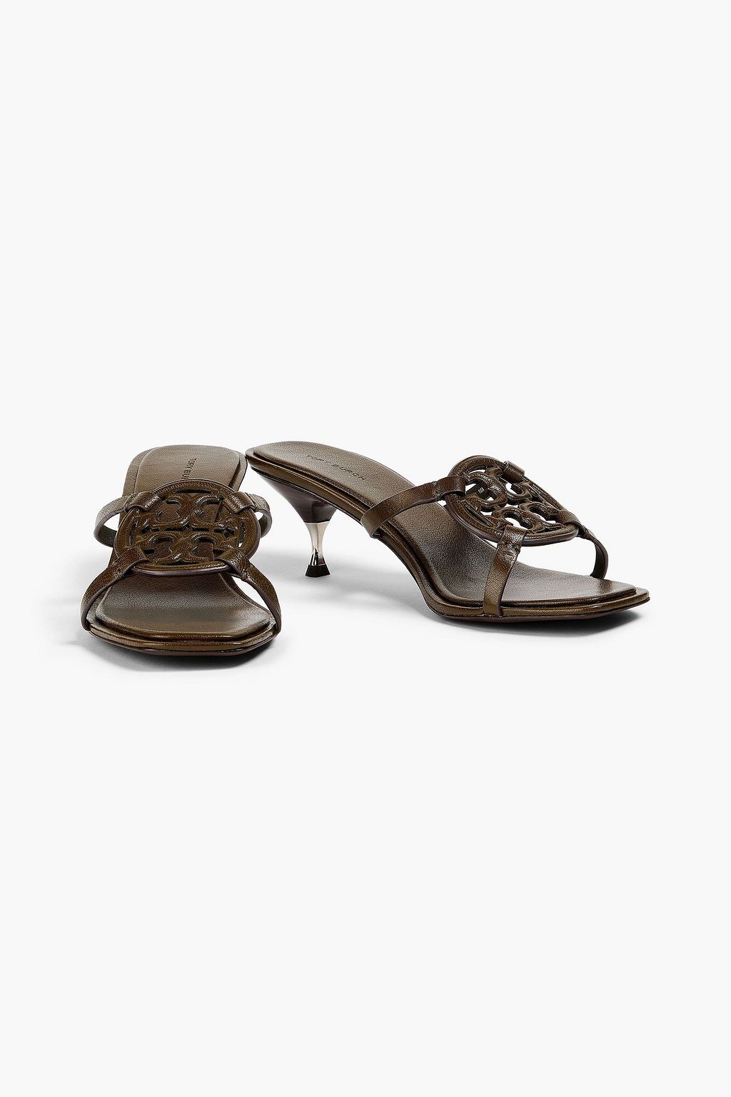 TORY BURCH Geo Bombe leather mules