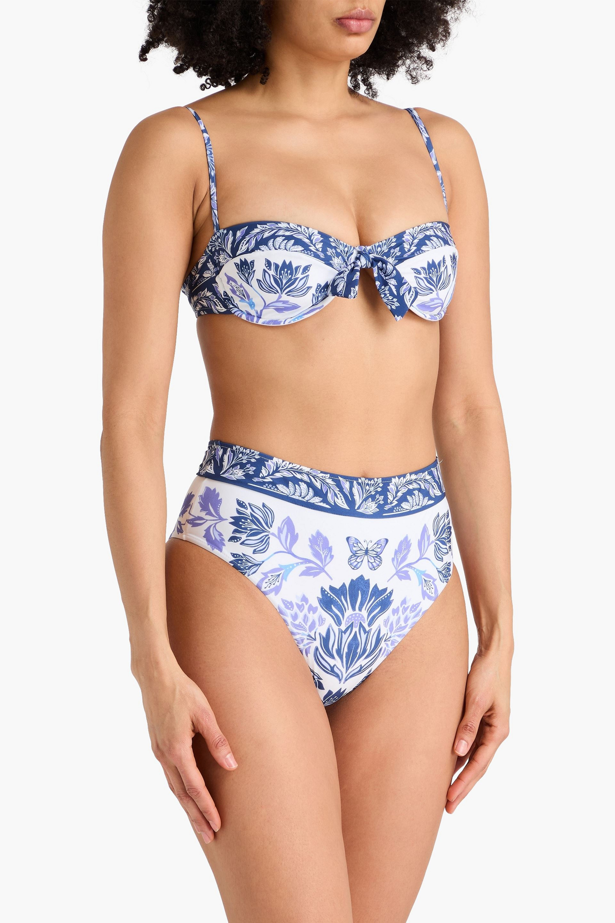 FARM Rio Floral-print underwired bikini top