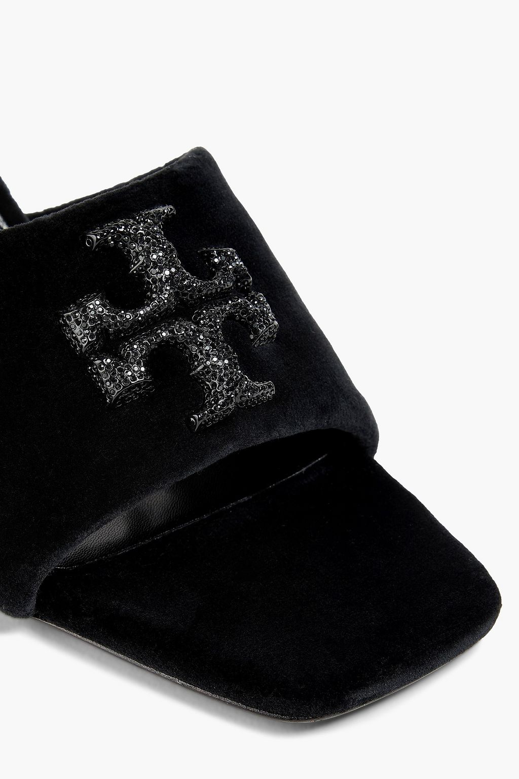 TORY BURCH Eleanor embellished velvet mules