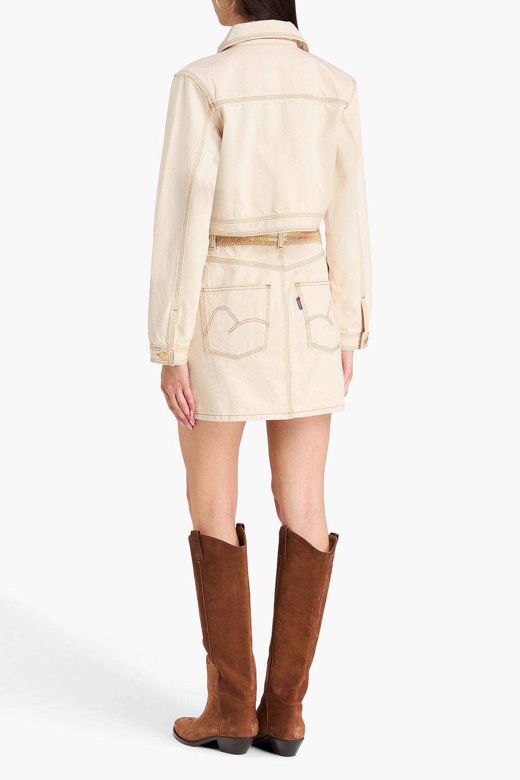 FARM RIO Cropped denim jacket