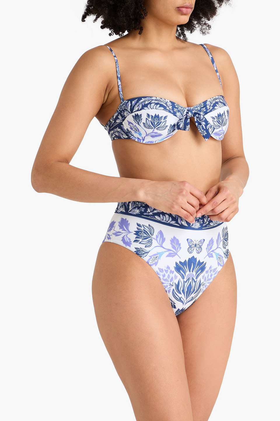  Farm Rio - Bikini-höschen Mit Floralem Print - Weiß - Xs 