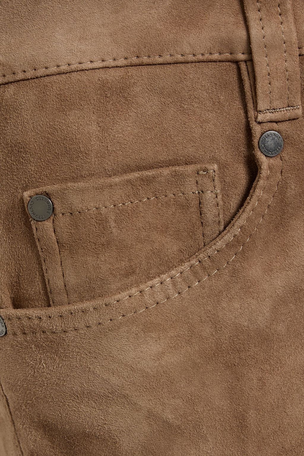 BRUNELLO CUCINELLI Suede straight-leg pants