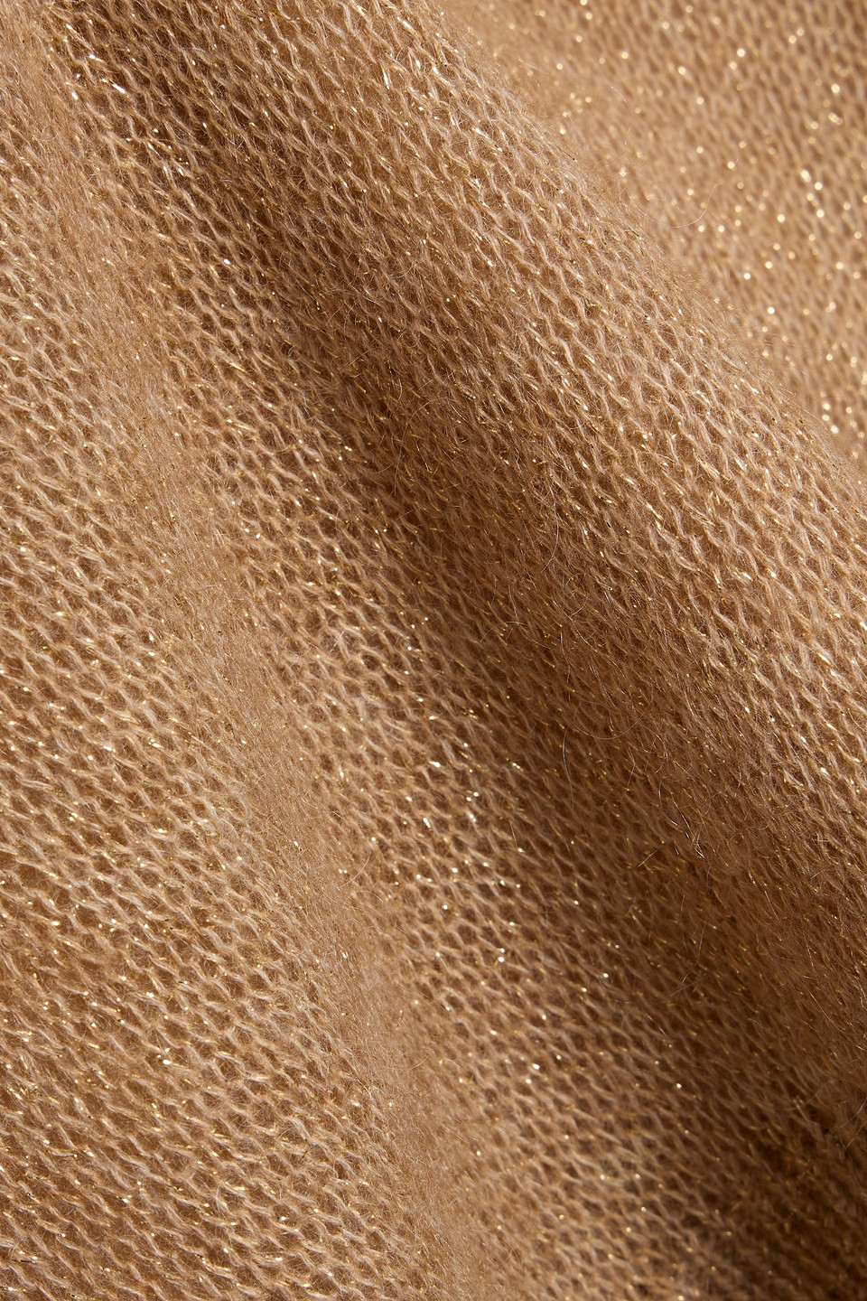 Brunello Cucinelli Metallic Knitted Sweater In Brown