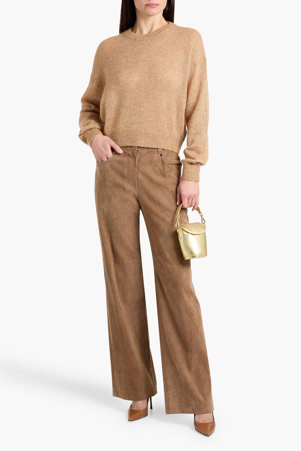 BRUNELLO CUCINELLI Metallic knitted sweater