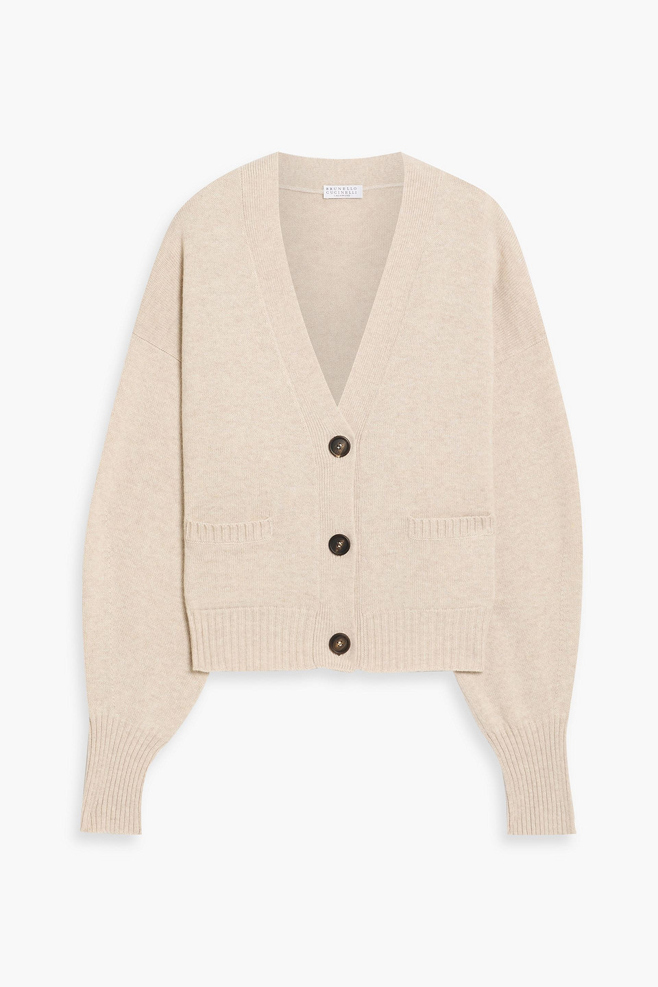 Brunello Cucinelli Cashmere Cardigan In Neutral