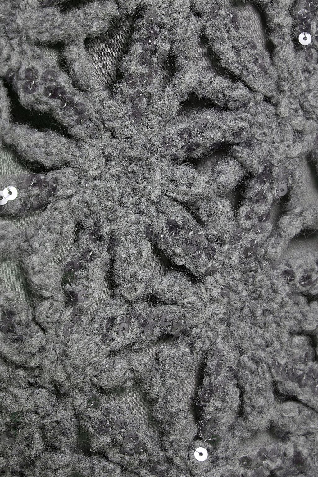 BRUNELLO CUCINELLI Sequin-embellished wool-blend skirt