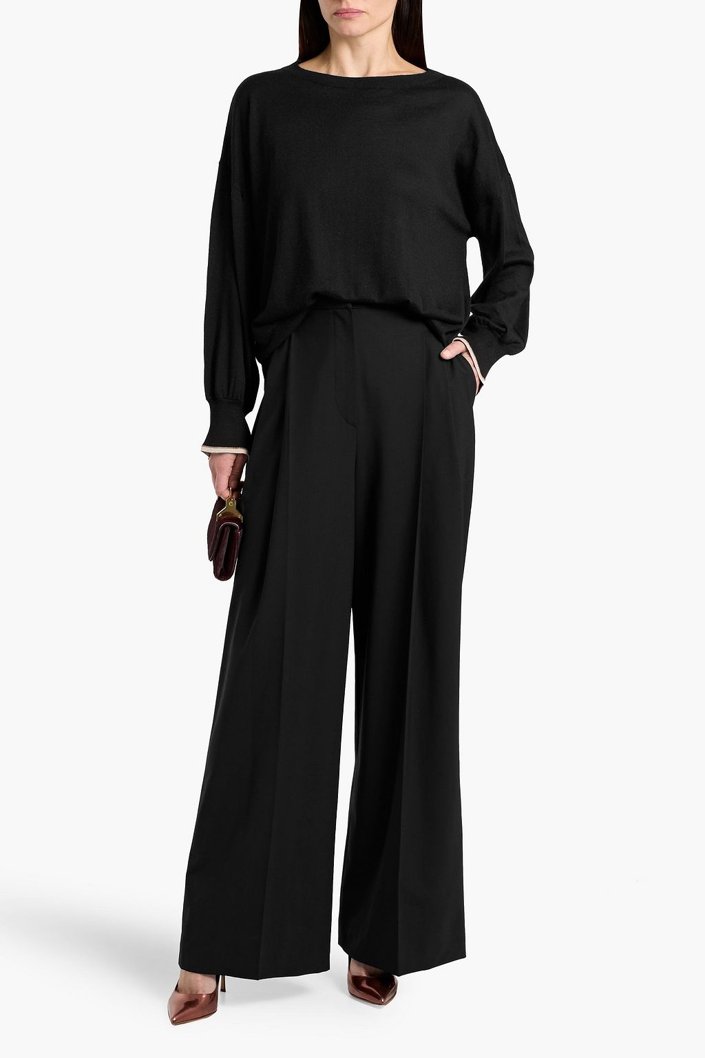 BRUNELLO CUCINELLI Cashmere and silk-blend sweater