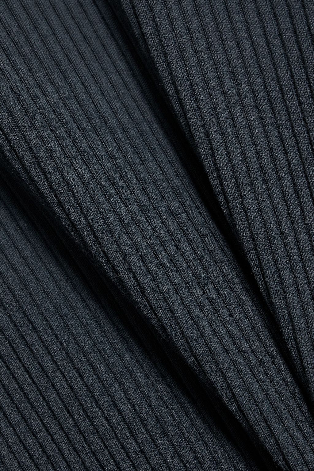 BRUNELLO CUCINELLI Bead-embellished ribbed cotton-jersey top