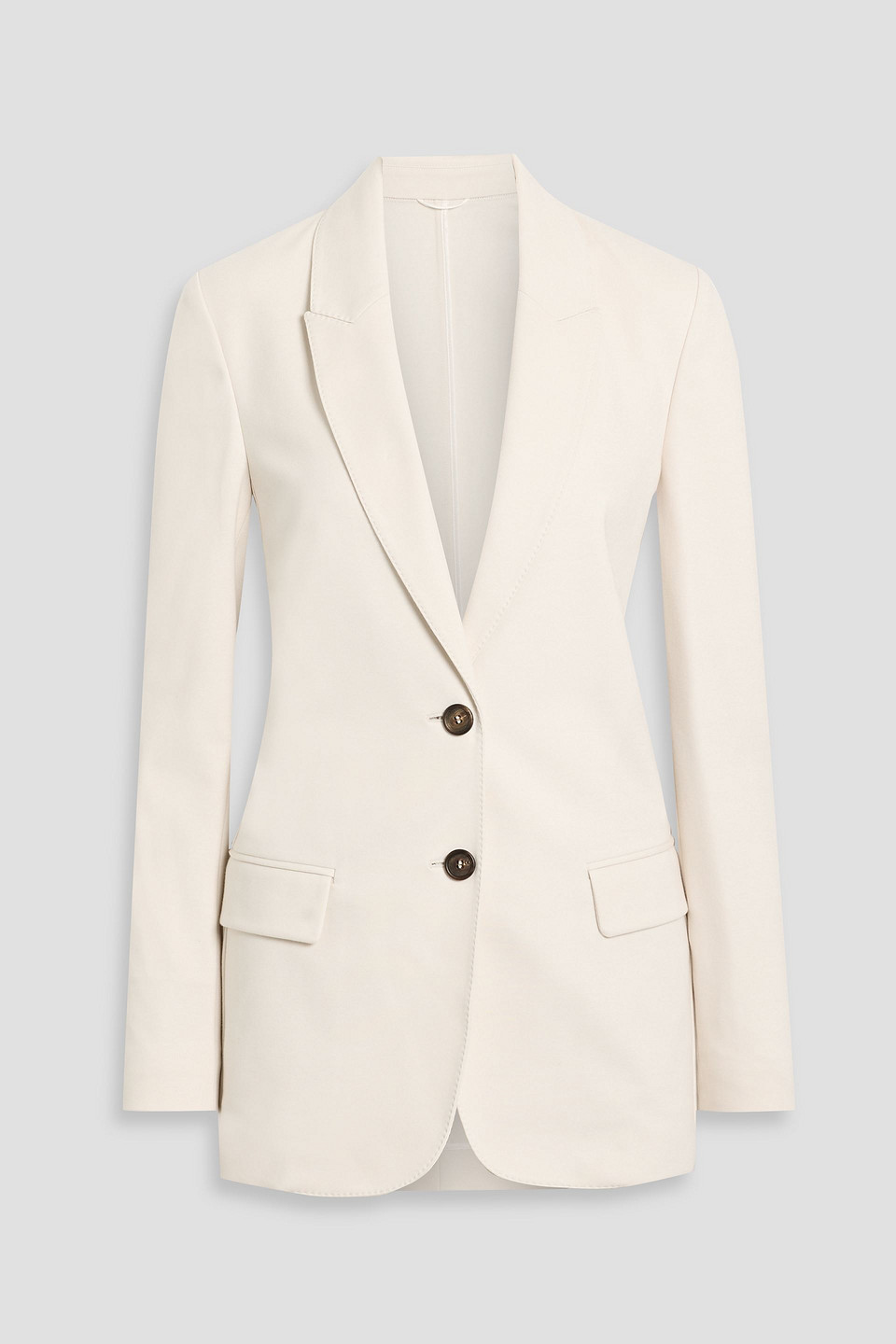 Brunello Cucinelli Bead-embellished Cotton-blend Jersey Blazer In Neutral