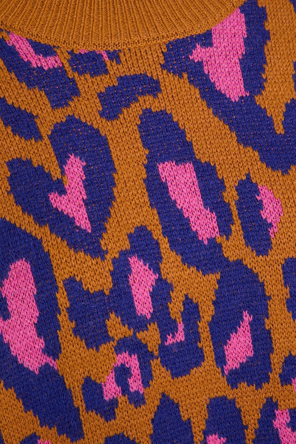 FARM RIO Jacquard-Pullover mit Leopardenmuster