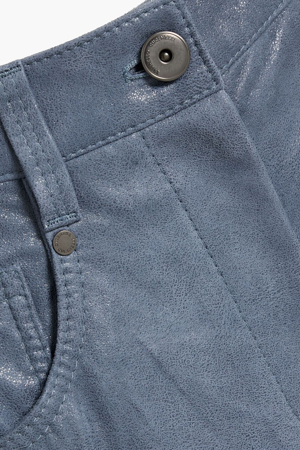 BRUNELLO CUCINELLI Coated suede wide-leg pants