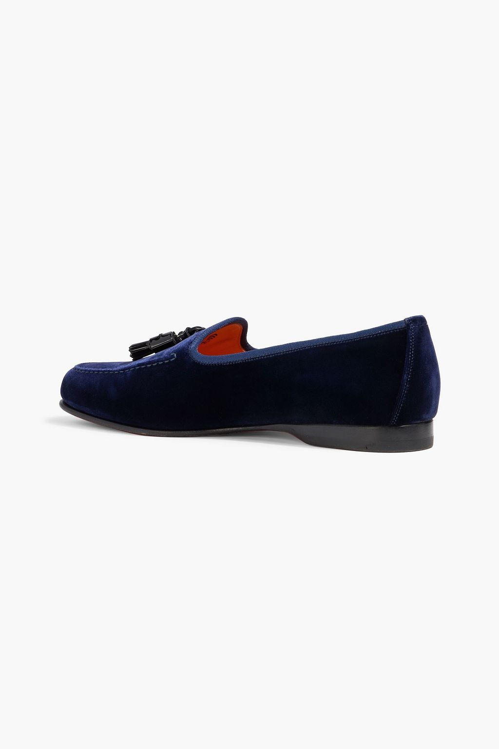 SANTONI Andrea tasseled velvet loafers