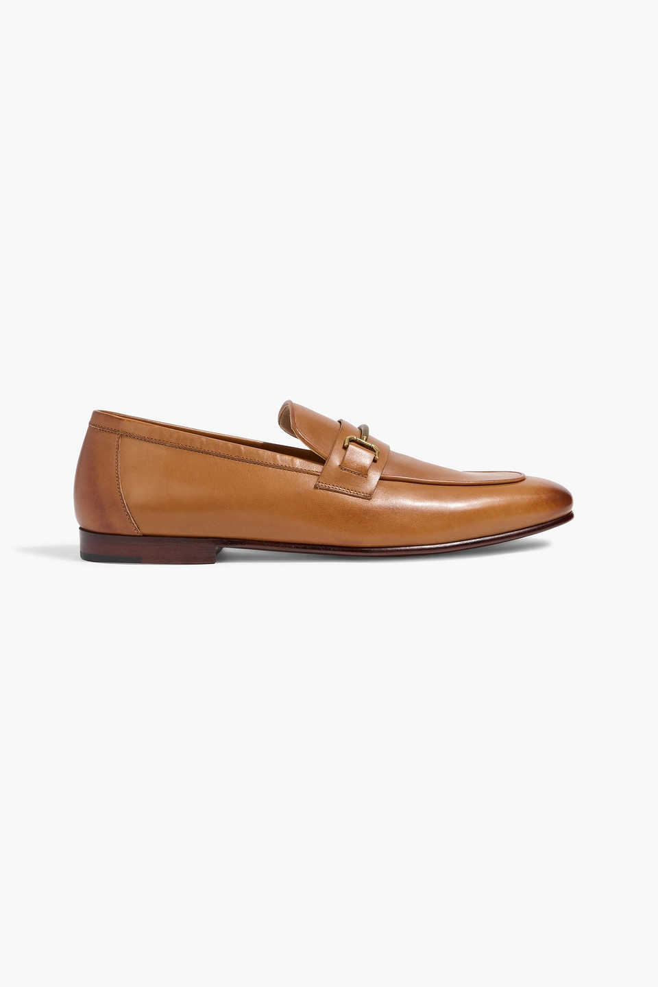 Dunhill Chiltern Burnished-leather Loafers In Brown