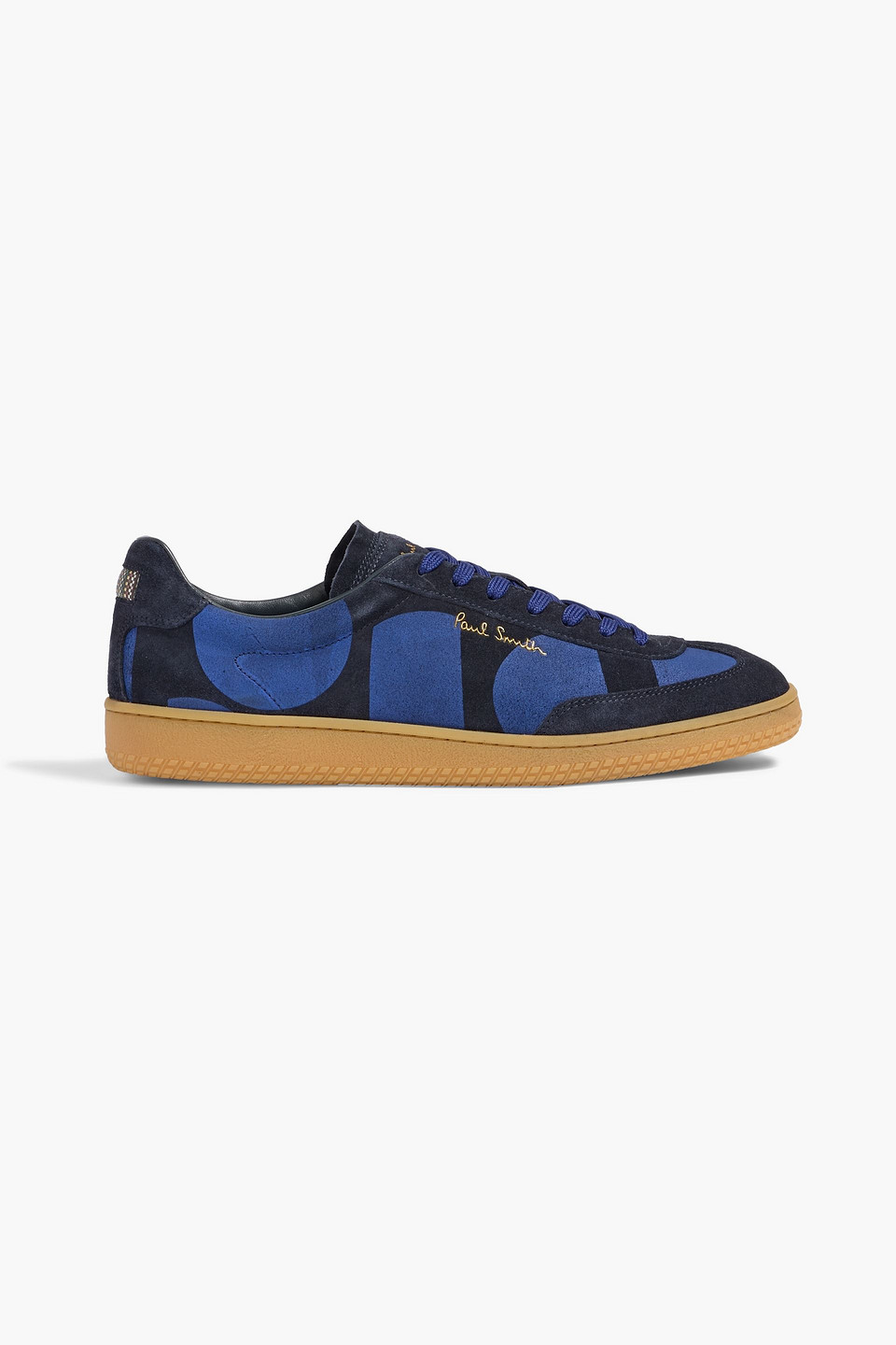 paul smith - como printed suede sneakers - blue - uk 9