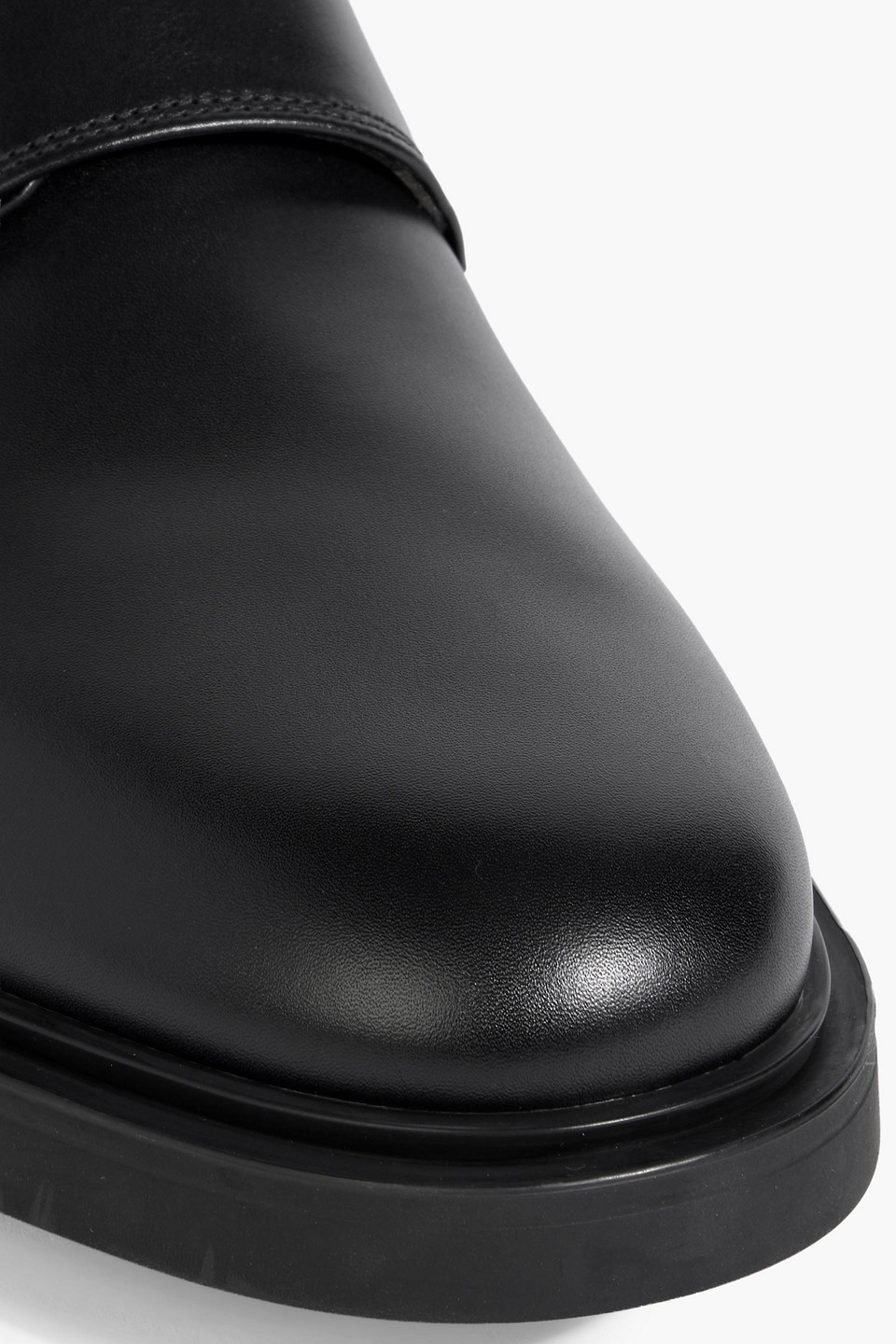 Gianvito Rossi Scott Leather Monk-strap Shoes In Black