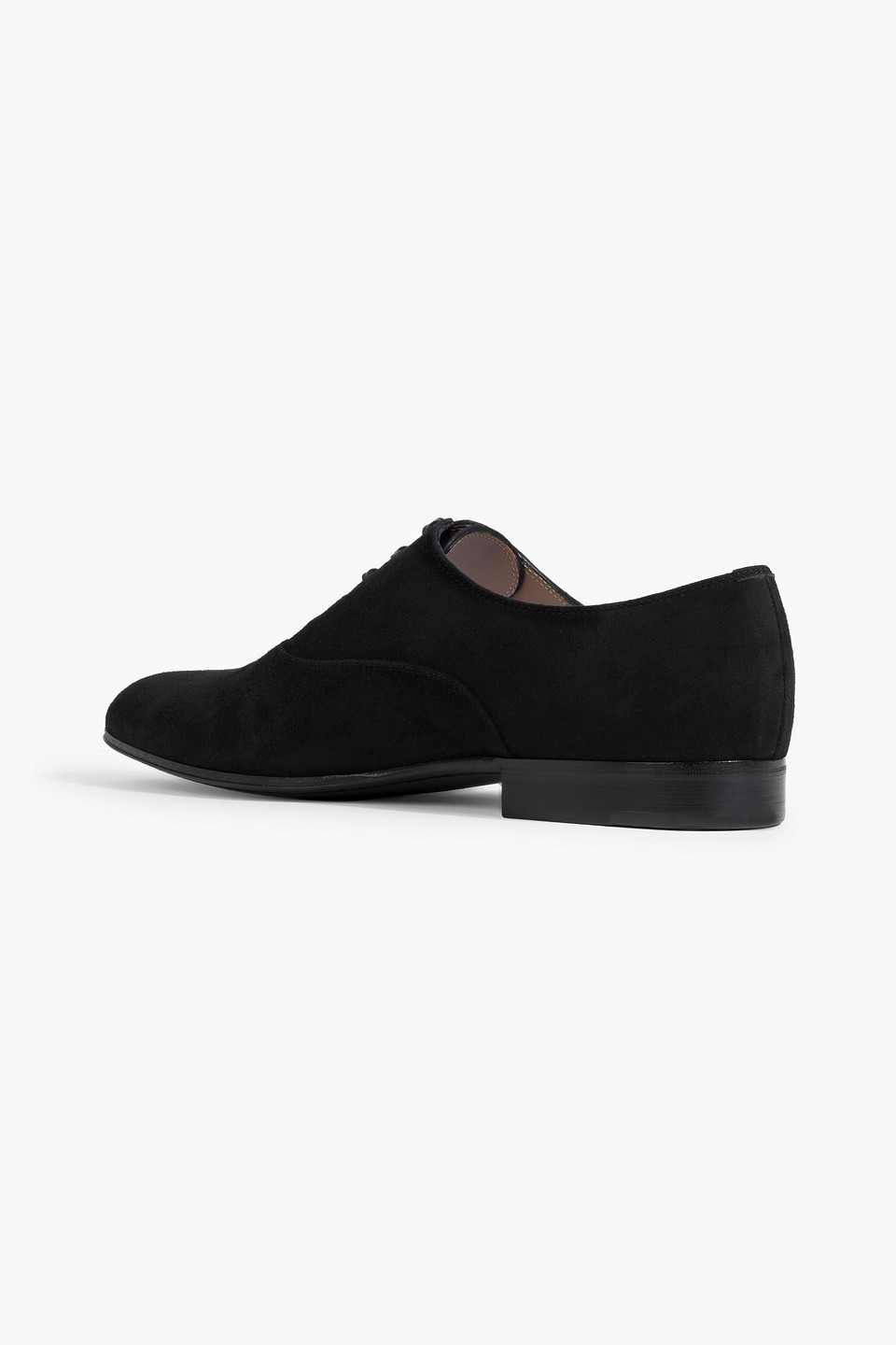 Gianvito Rossi Vittorio Suede Derby Shoes In Black