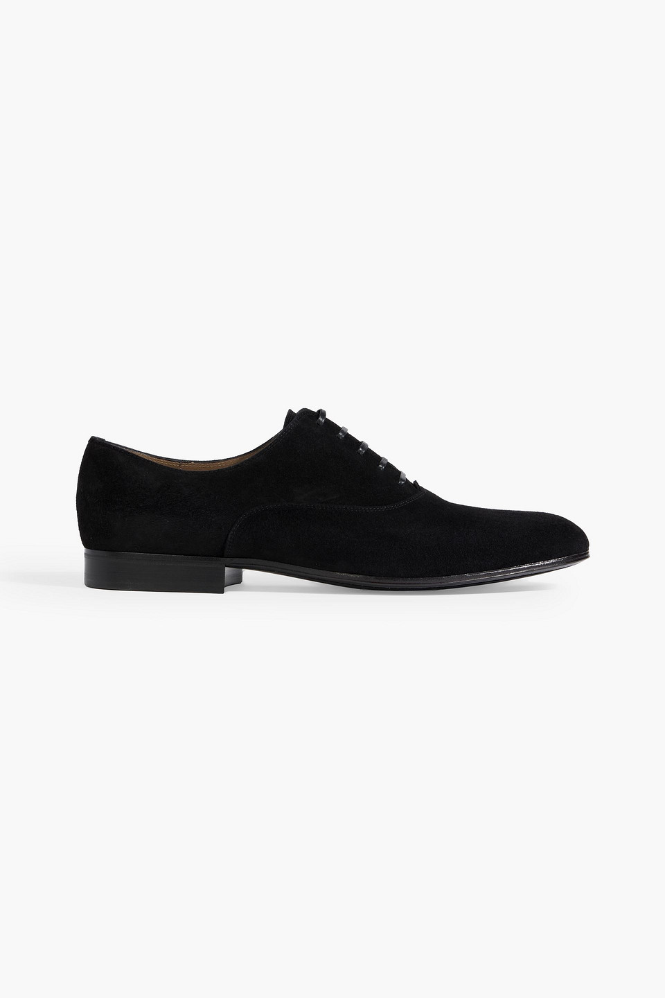 Gianvito Rossi Vittorio Suede Derby Shoes In Black