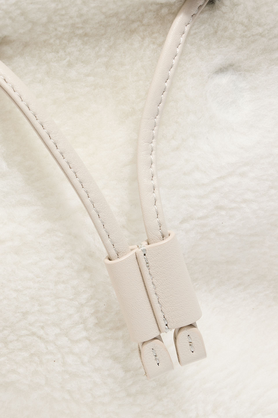 Brunello Cucinelli Shearling Backpack In White