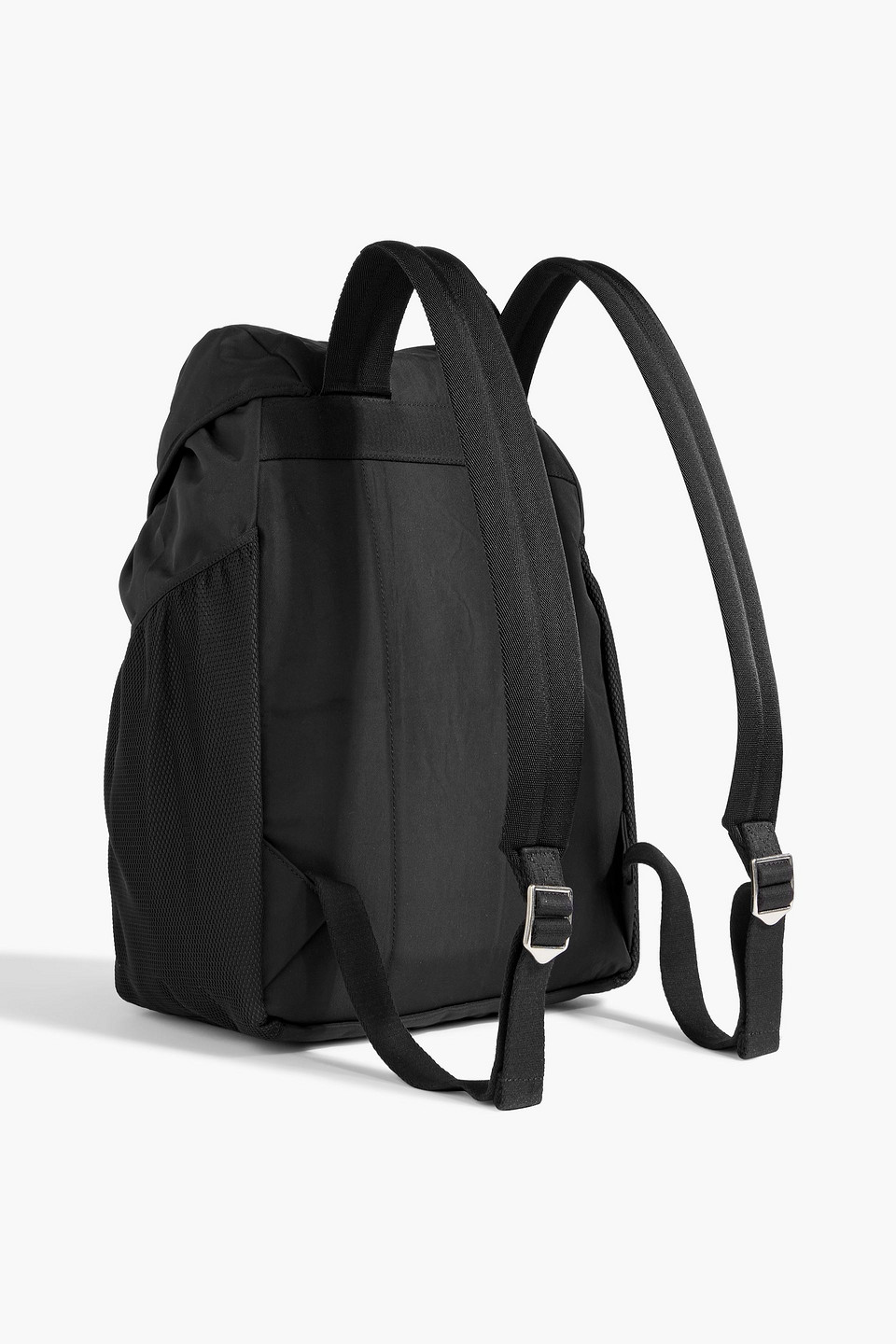 Palm Angels Monogram-debossed Canvas Backpack In Black