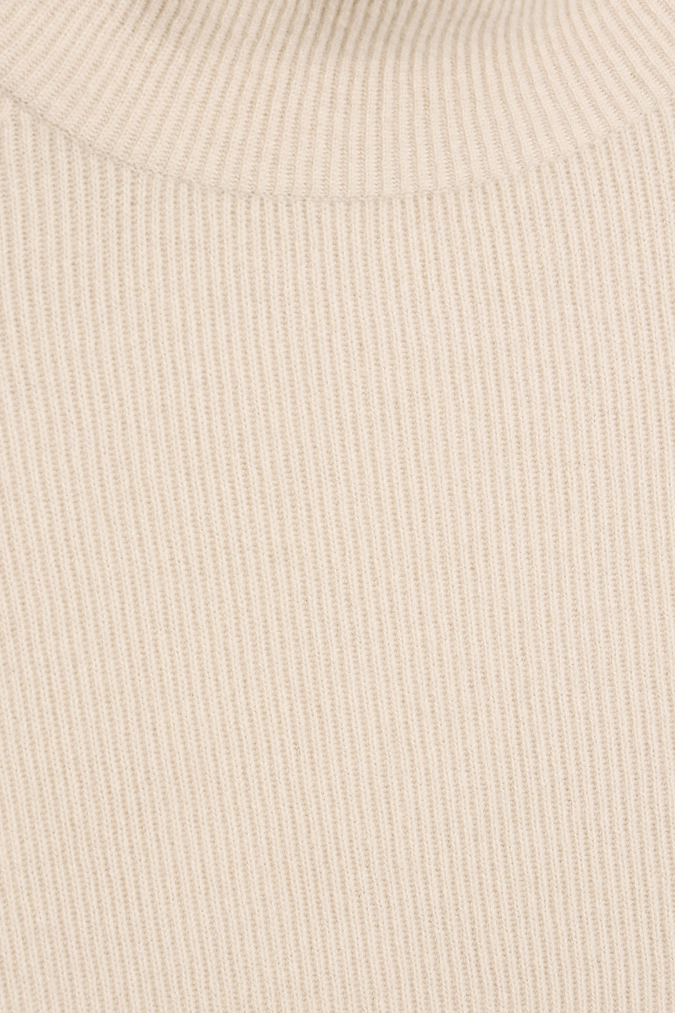 Brunello Cucinelli Bead-embellished Ribbed Cashmere Turtleneck Sweater In Neutral