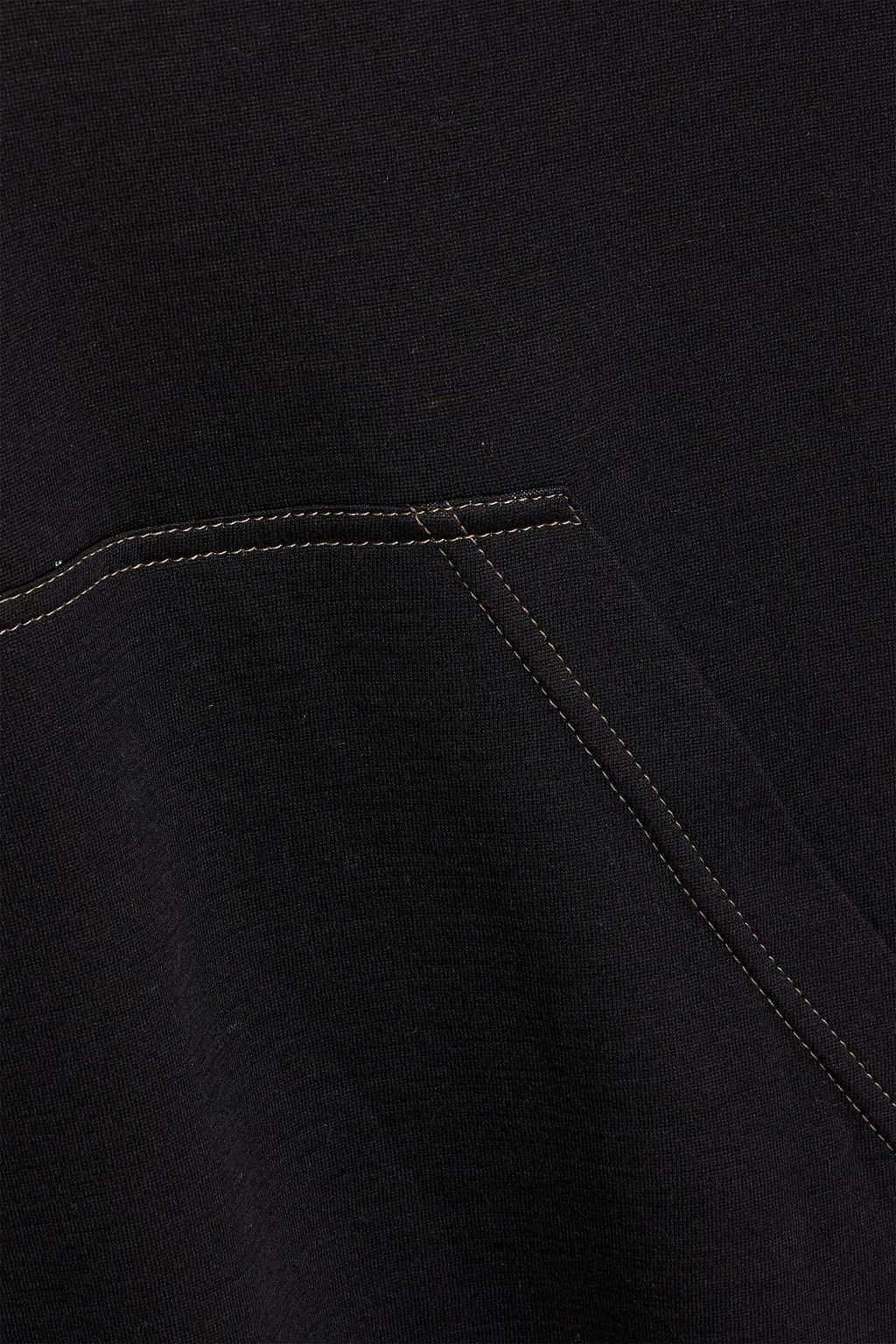 BRUNELLO CUCINELLI Bead-embellished cotton-blend jersey half-zip sweatshirt