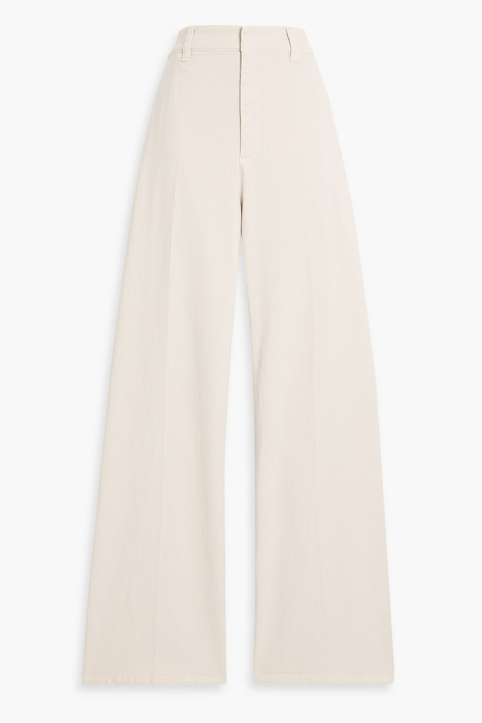 Brunello Cucinelli High-rise Wide-leg Jeans In Neutral