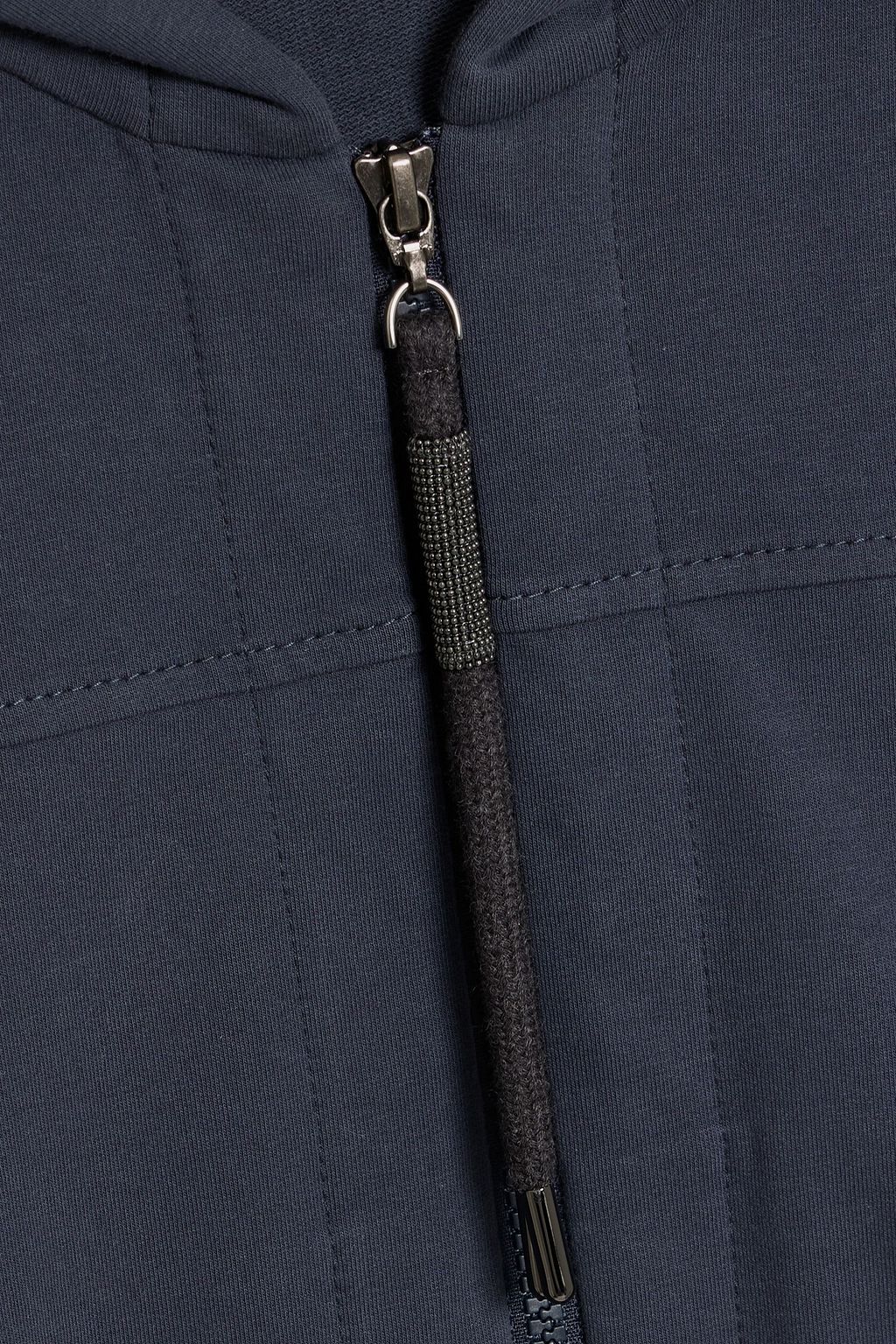 BRUNELLO CUCINELLI Cotton-blend jersey zip-up hoodie